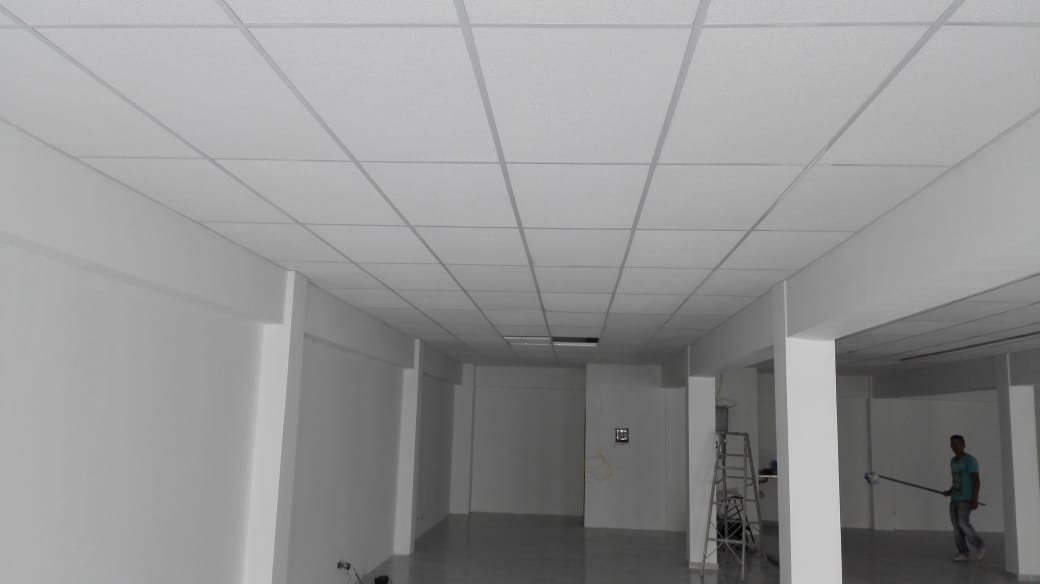 Instalación de cielo raso en icopor - Proceso inicial